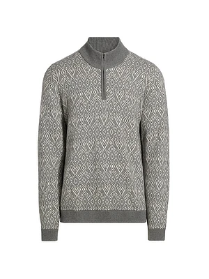 COLLECTION Diamond-Print Quarter-Zip