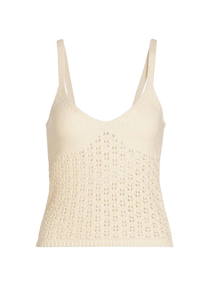 Cotton Lace Knit Camisole