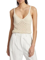 Cotton Lace Knit Camisole