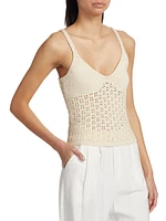 Cotton Lace Knit Camisole