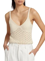 Cotton Lace Knit Camisole