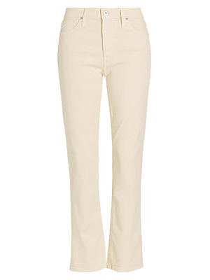 High-Rise Straight-Leg Crop Jeans