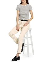 High-Rise Straight-Leg Crop Jeans