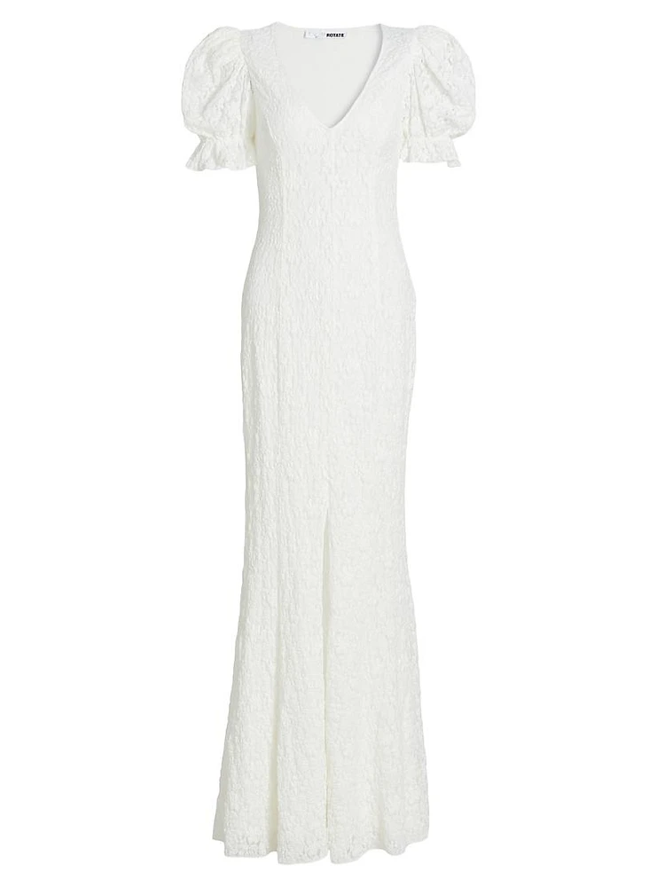 Wedding 5.0 Lace Puffy Maxi Dress