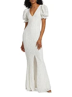 Wedding 5.0 Lace Puffy Maxi Dress