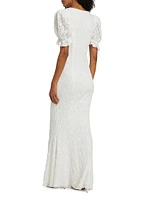 Wedding 5.0 Lace Puffy Maxi Dress