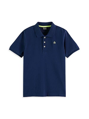 Little Boy's & Boy's Logo Cotton Polo Shirt