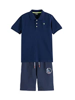 Little Boy's & Boy's Logo Cotton Polo Shirt