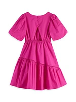 Little Girl's & Girl's Cotton Tiered Dress