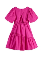 Little Girl's & Girl's Cotton Tiered Dress