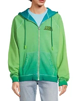 Dove Dip-Dye Zip-Up Hoodie