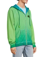 Dove Dip-Dye Zip-Up Hoodie