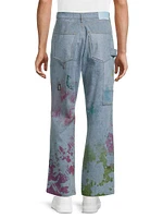 Splatter Wide-Leg Jeans