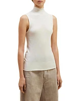 Seamless Cotton-Cashmere Sleeveless Top