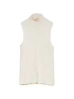 Seamless Cotton-Cashmere Sleeveless Top