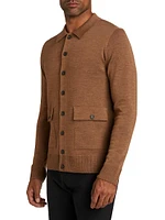 COLLECTION Wool-Blend Button-Front Cardigan