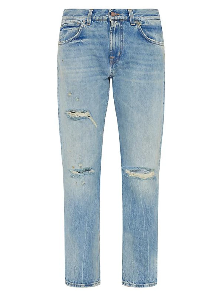 The Straight Distressed Jeans