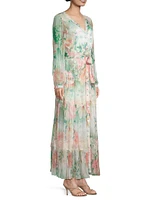 Ruksana Floral Silk Maxi Dress