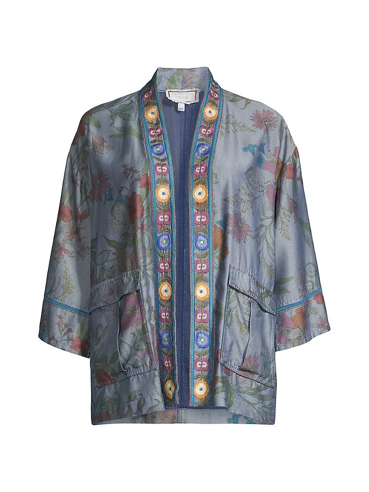 Liliana Floral Kimono-Inspired Shirt