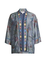 Liliana Floral Kimono-Inspired Shirt