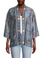 Liliana Floral Kimono-Inspired Shirt