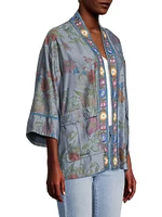 Liliana Floral Kimono-Inspired Shirt