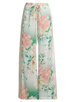 Ruksana Floral Silk Pants