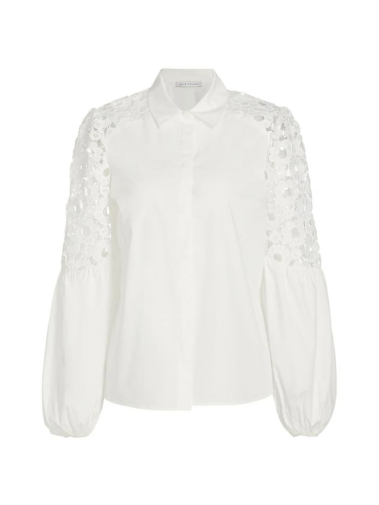 The Ellison Crochet Cotton Blouse