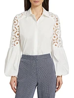 The Ellison Crochet Cotton Blouse