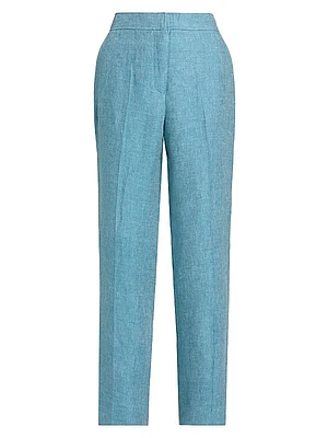 Kenna Cotton Straight-Leg Pants