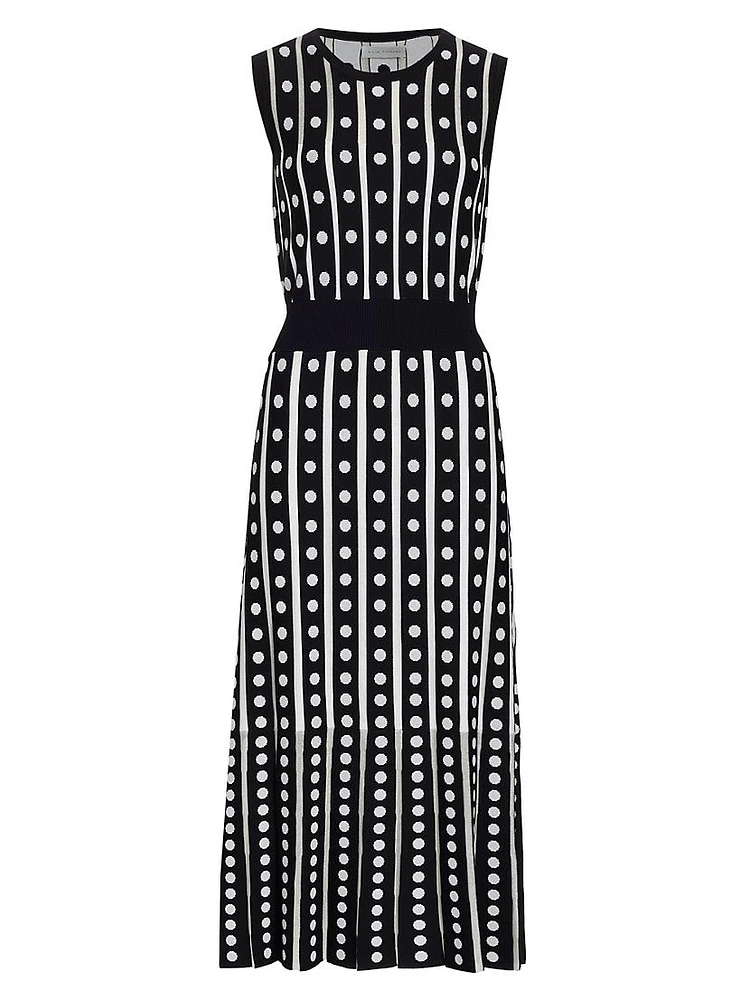 The Ari Dot Sleeveless Sweaterdress