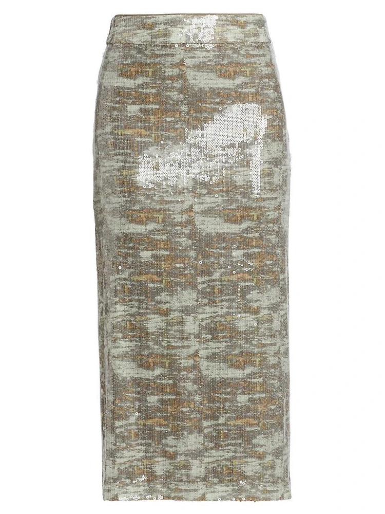 Alpha Sequined Midi-Skirt