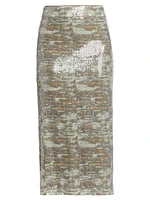 Alpha Sequined Midi-Skirt