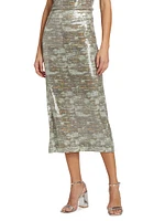 Alpha Sequined Midi-Skirt