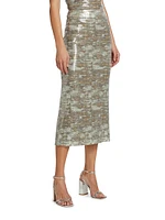 Alpha Sequined Midi-Skirt