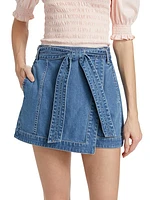 Agee Denim Tie-Waist Skort