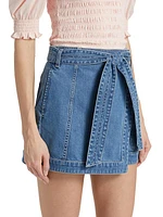 Agee Denim Tie-Waist Skort