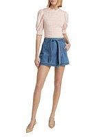 Agee Denim Tie-Waist Skort