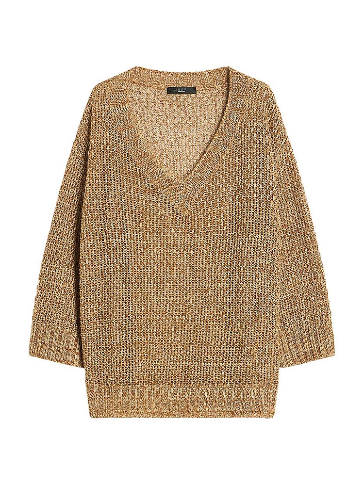 Osteo Linen V-Neck Sweater