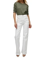 Crosbie Stretch High-Rise Straight-Leg Jeans