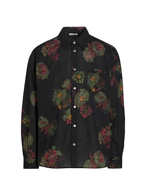 Cloak Floral Cotton Button-Front Shirt