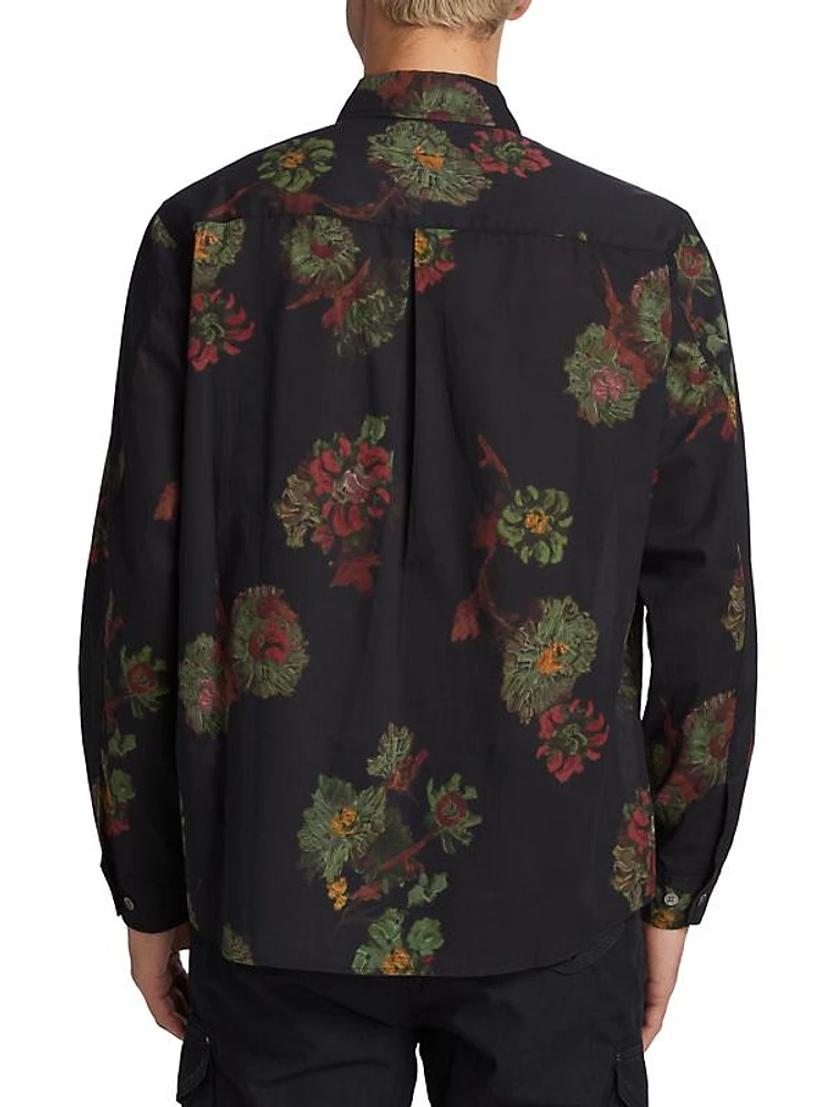 Cloak Floral Cotton Button-Front Shirt