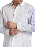 Pinstripe Cotton Long-Sleeve Shirt