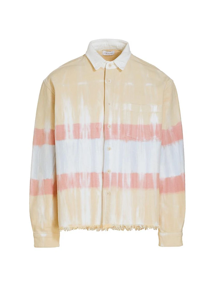 Rugby Hemi Oversized Tie-Dye Cotton Shirt