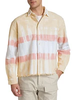 Rugby Hemi Oversized Tie-Dye Cotton Shirt