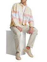 Rugby Hemi Oversized Tie-Dye Cotton Shirt