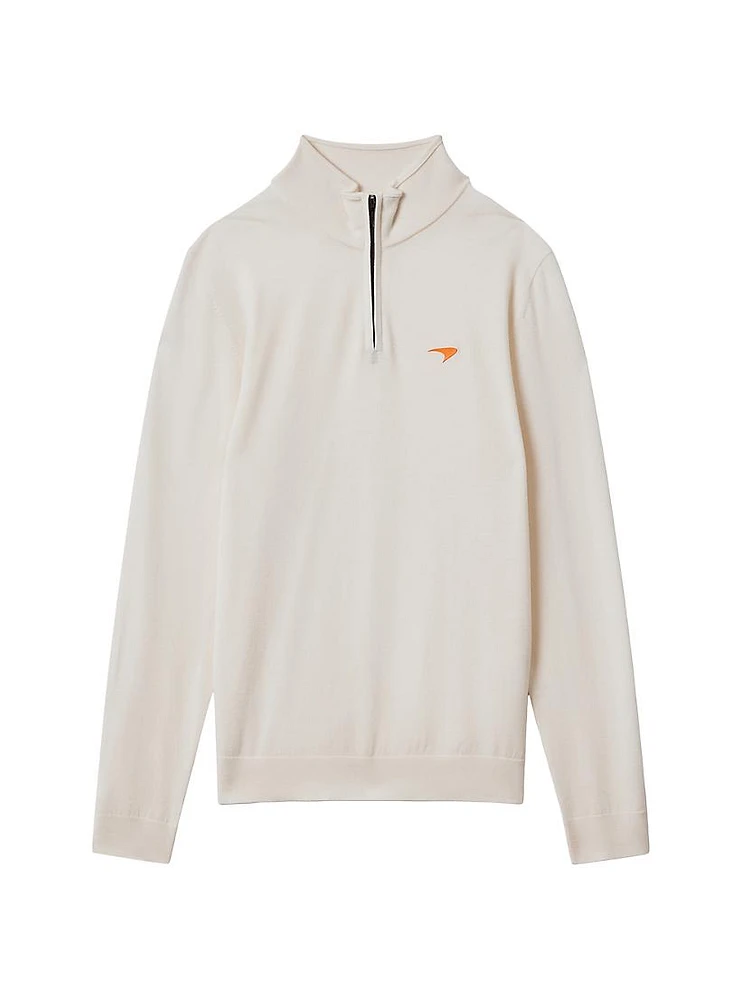 Reiss x McLaren F1 Team Hatch Wool Half-Zip Pullover