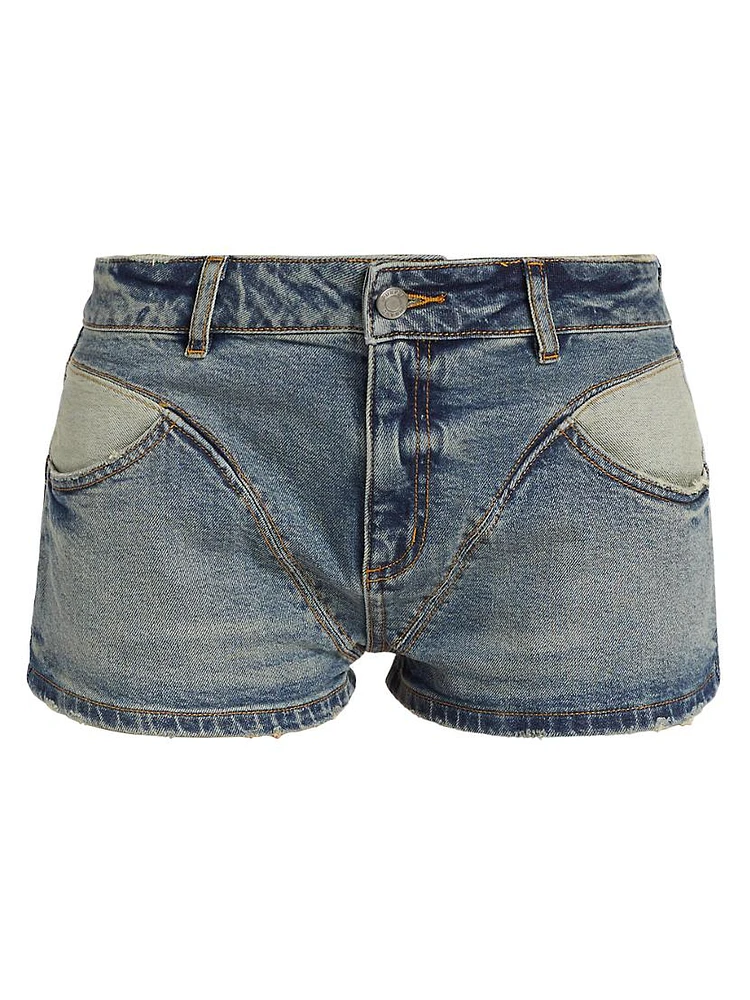 Denim Low-Rise Shorts