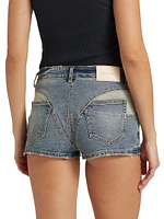 Denim Low-Rise Shorts