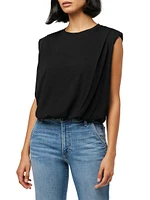 Arden Padded Cotton-Blend Sleeveless T-Shirt